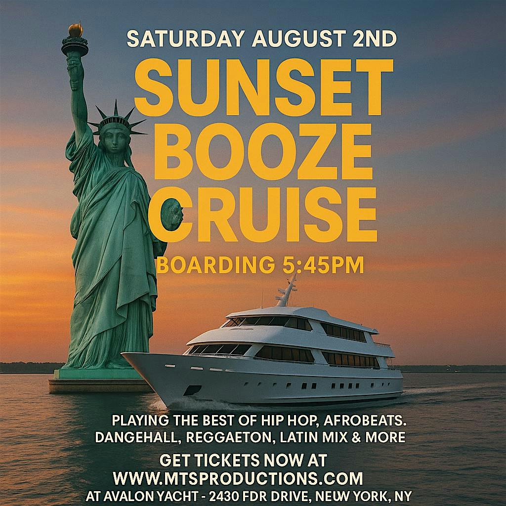 Saturday Sunset Booze Cruise NYC – August 2nd | Avalon Yacht